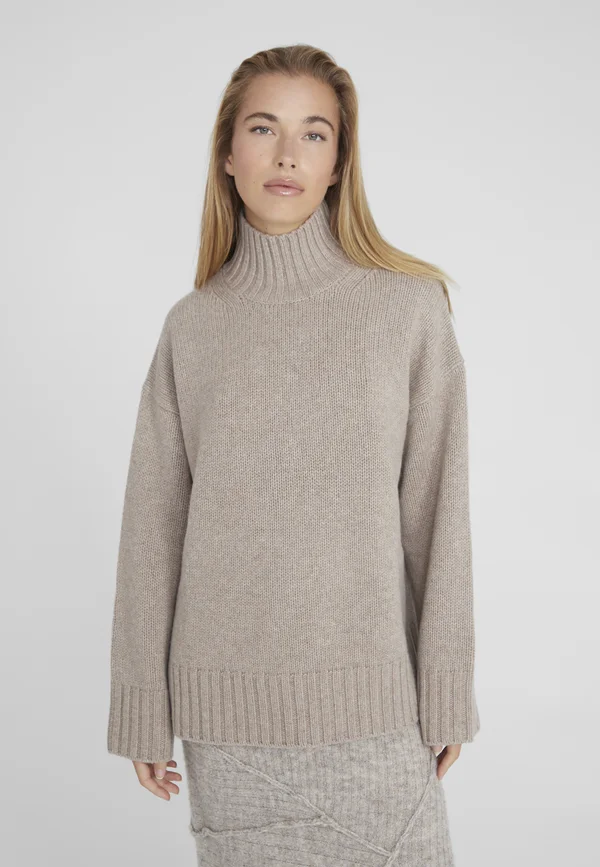 ROLLKRAGENPULLOVER OVERSIZED BOXY - Strickpullover - camel melange