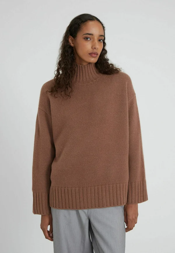ROLLKRAGENPULLOVER OVERSIZED BOXY - Strickpullover - mocha