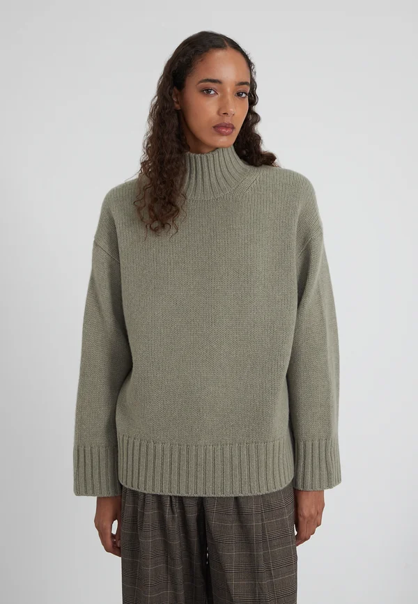 ROLLKRAGENPULLOVER OVERSIZED BOXY - Strickpullover - olive melange