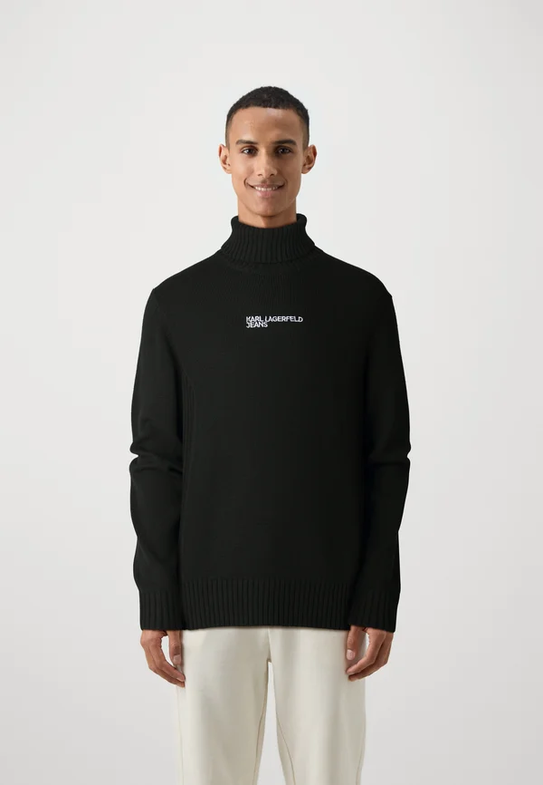 ROLLNECK - Strickpullover - black