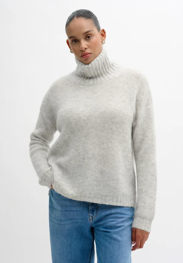 ROLLNECK - Strickpullover - light grey melange