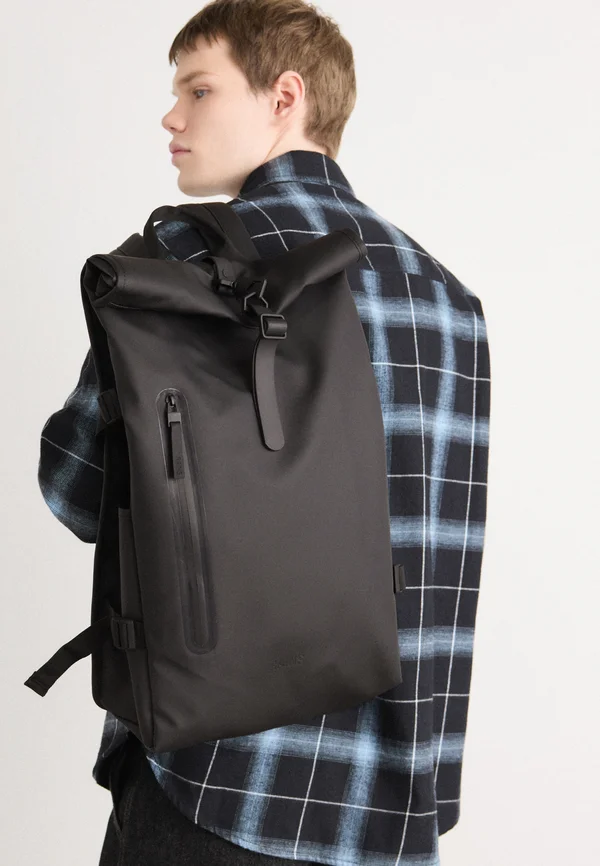 ROLLTOP LARGE UNISEX - Tagesrucksack - black