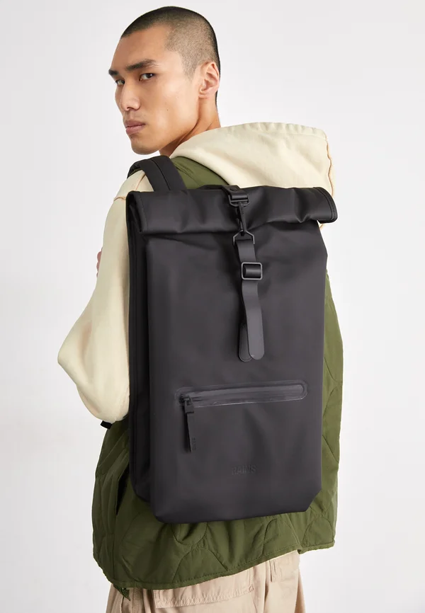 ROLLTOP UNISEX - Tagesrucksack - black