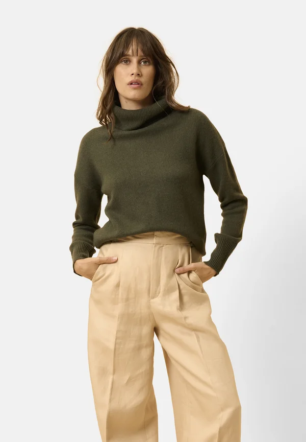 ROMANE TURTLE NECK - Strickpullover - khaki