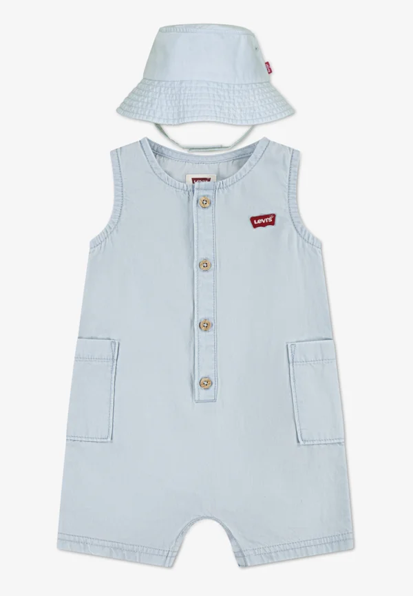 ROMPER BUCKET HAT SET - Jumpsuit - light-blue denim