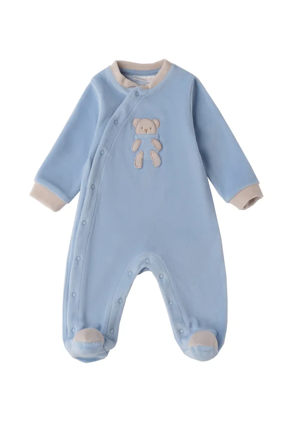 ROMPER WITH FEET - Strampler - light blue