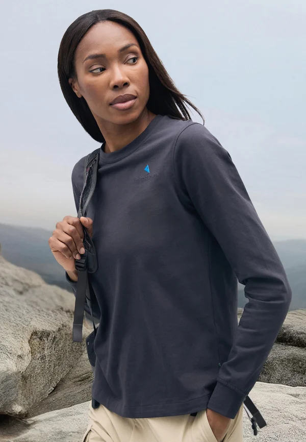 ROOT LOGO TEE - Langarmshirt - raven