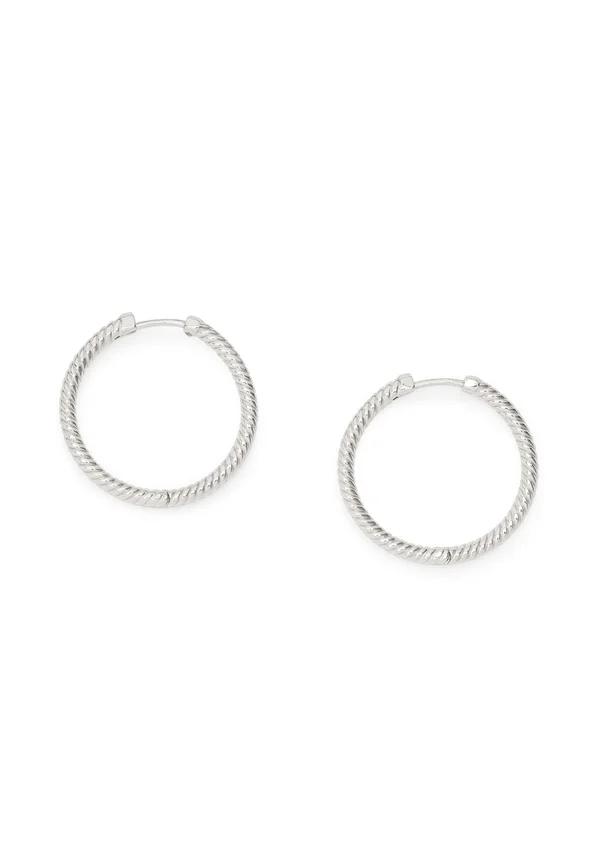 ROPE HOOP - Ohrringe - silver-coloured