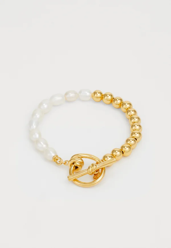 ROPES AND KNOTS BRACELET - Armband - cream/gold-coloured