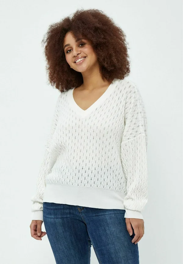 ROSALIA V-NECK - Strickpullover - white