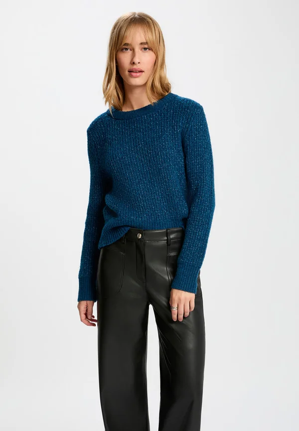 ROUND NECK LONG SLEEVES - Strickpullover - bleu pétrole
