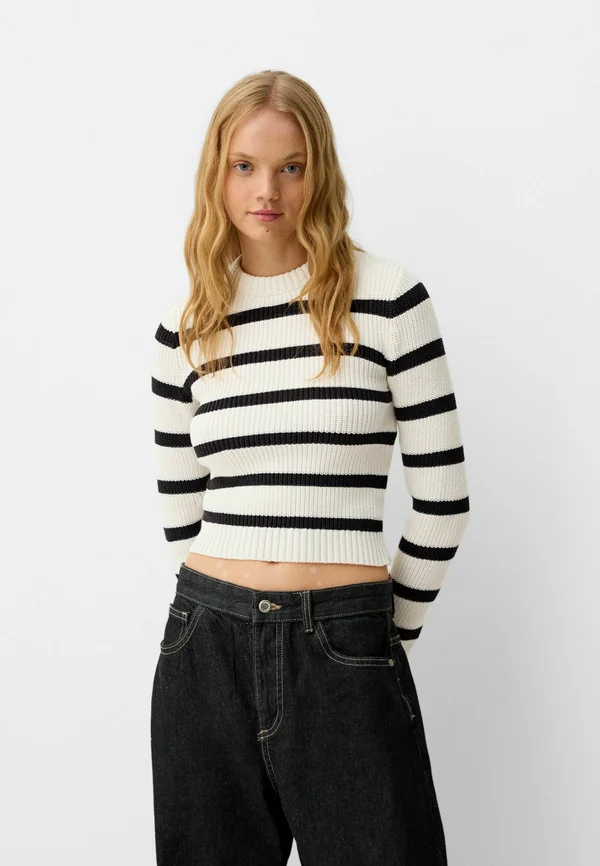 ROUND NECK  - Strickpullover - black