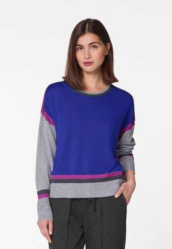 ROUND-NECK - Strickpullover - bleu outremer