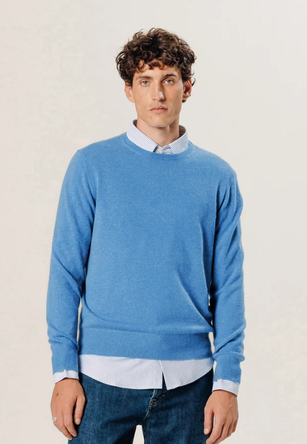 ROUND NECK  - Strickpullover - bleu