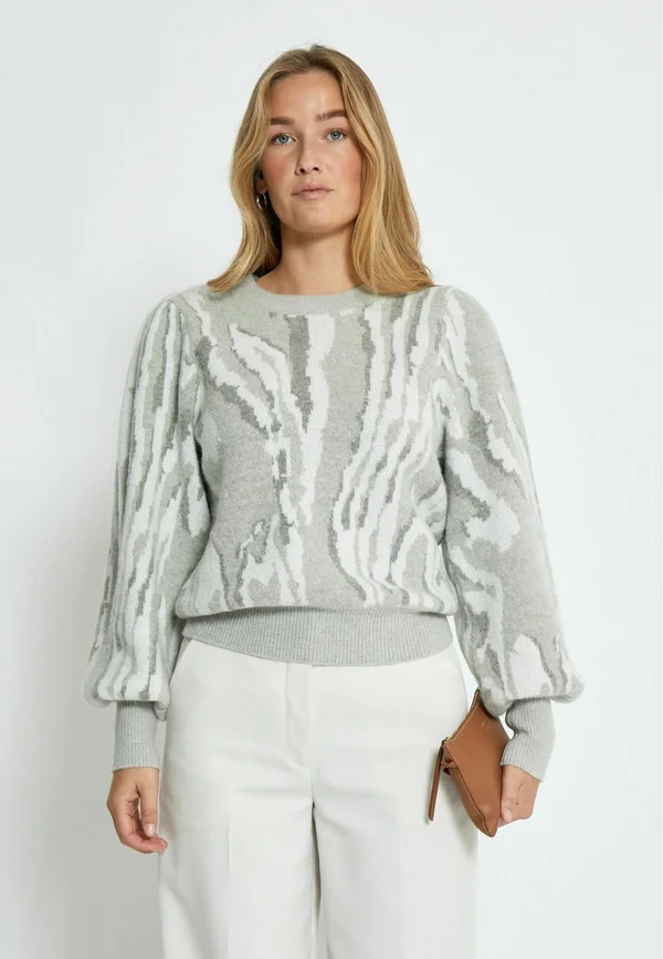 ROUND NECK  - Strickpullover - gunmetal