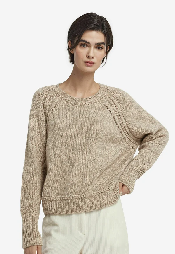 ROUND NECK - Strickpullover - natural