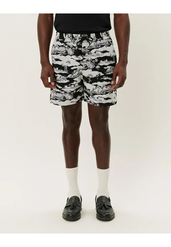 RUINS - Shorts - black/white