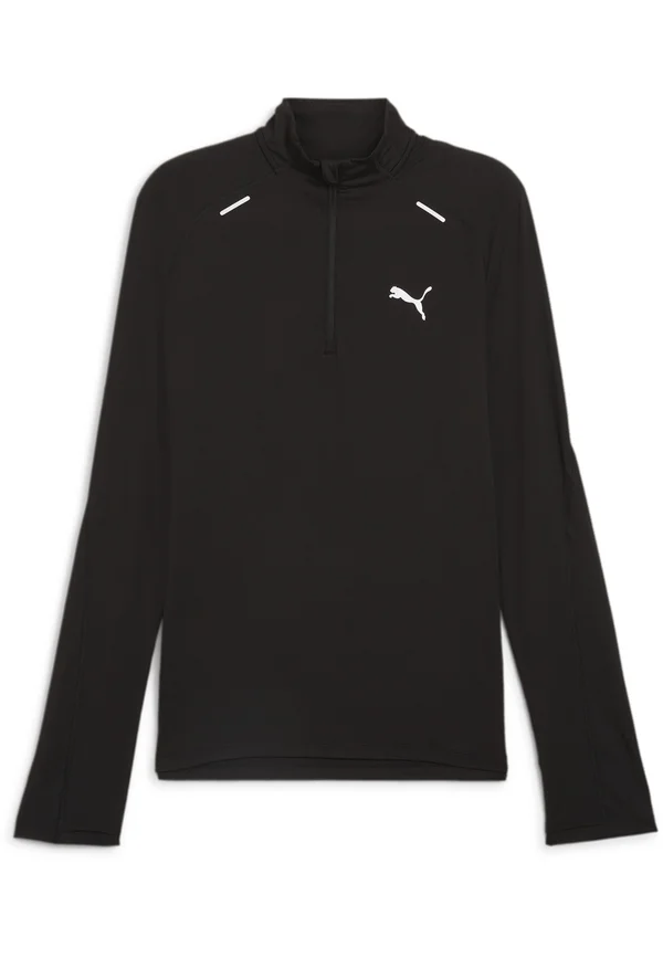 RUN CLOUDSPUN 1/4 ZIP - Langarmshirt - black