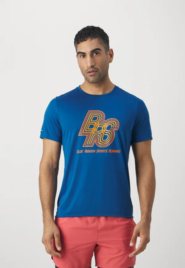 RUN ENERGY RISE - Sport T-Shirt - court blue/safety orange