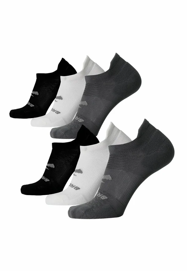 RUN-IN NO SHOW 6-PACK - Füßlinge - asphalt white black