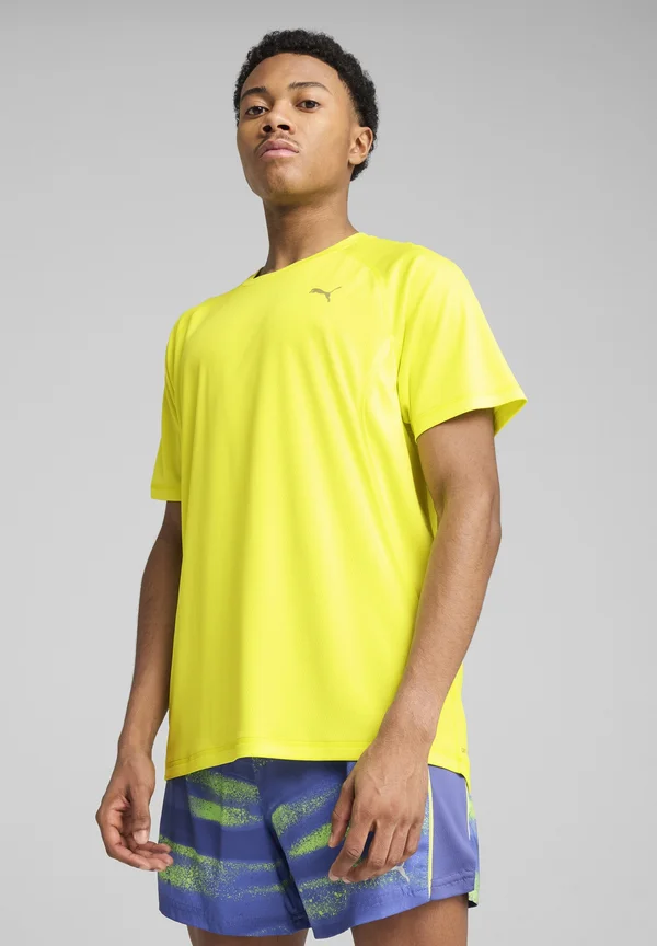 RUN VELOCITY TEE - Sport T-Shirt - lemon sherbert