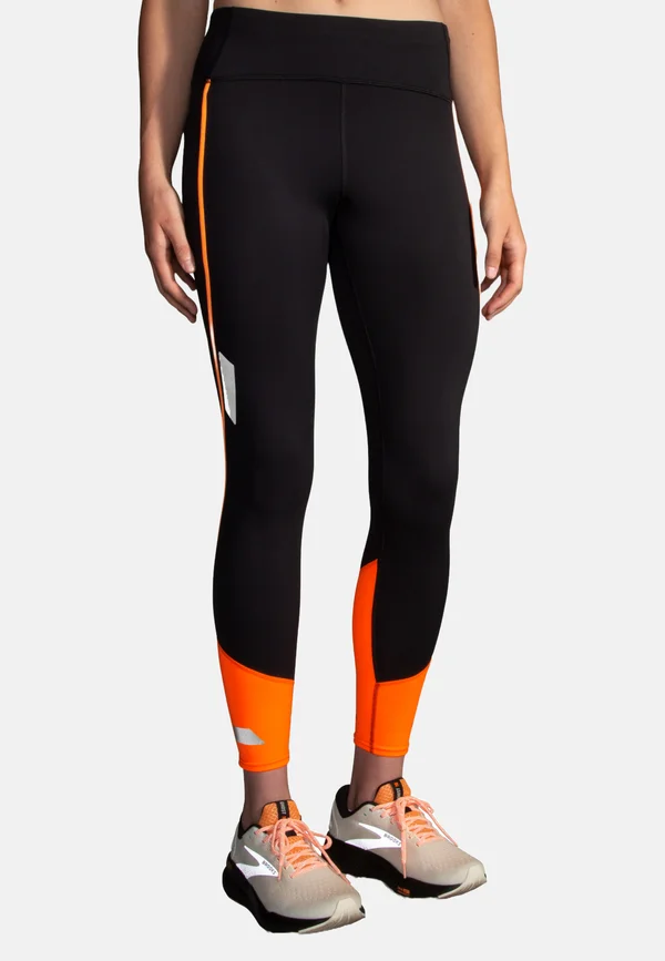 RUN VISIBLE 2.0 - Leggings - Hosen - black fluoro flash