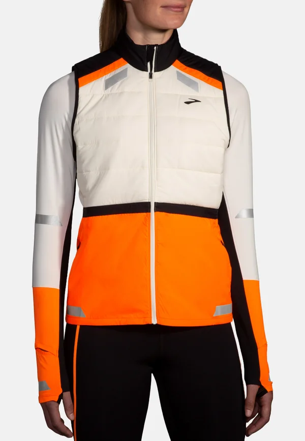 RUN VISIBLE INSULATED 2.0 - Weste - ecru fluoro flash black