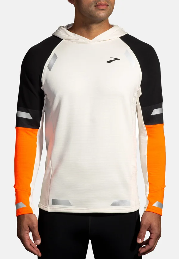 RUN VISIBLE THERMAL 2.0 - Langarmshirt - ecru fluoro flash black