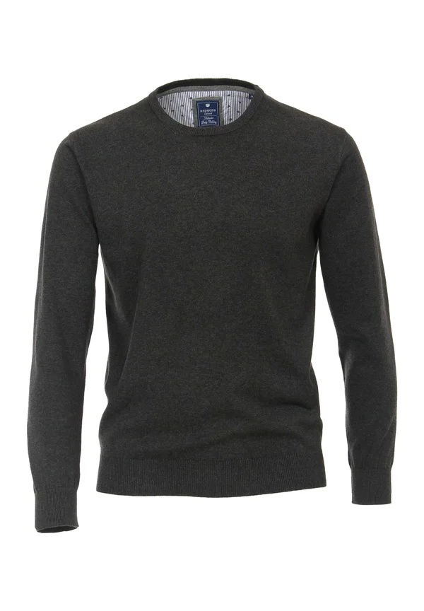 RUNDHALS - Strickpullover - anthrazit