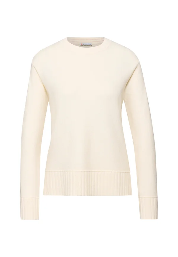 RUNDHALS - Strickpullover - beige
