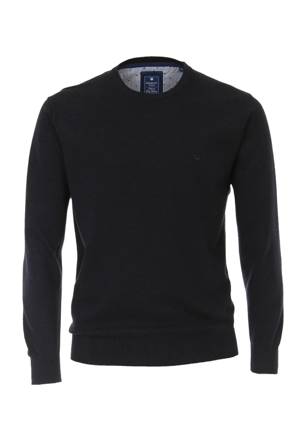 RUNDHALS - Strickpullover - blau