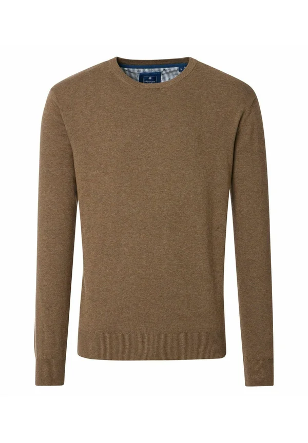 RUNDHALS - Strickpullover - braun