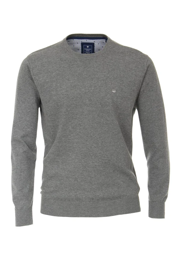 RUNDHALS - Strickpullover - grau
