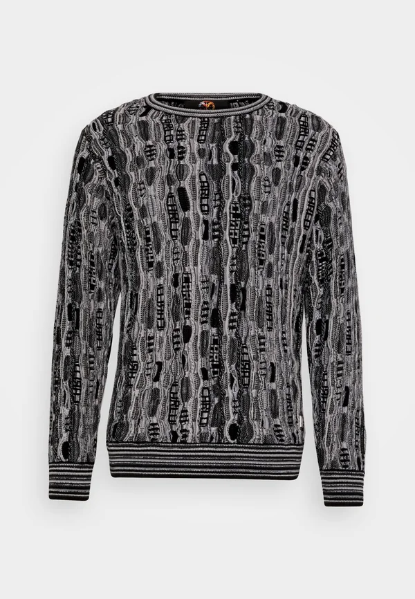 RUNDHALS UNISEX - Strickpullover - black/grey