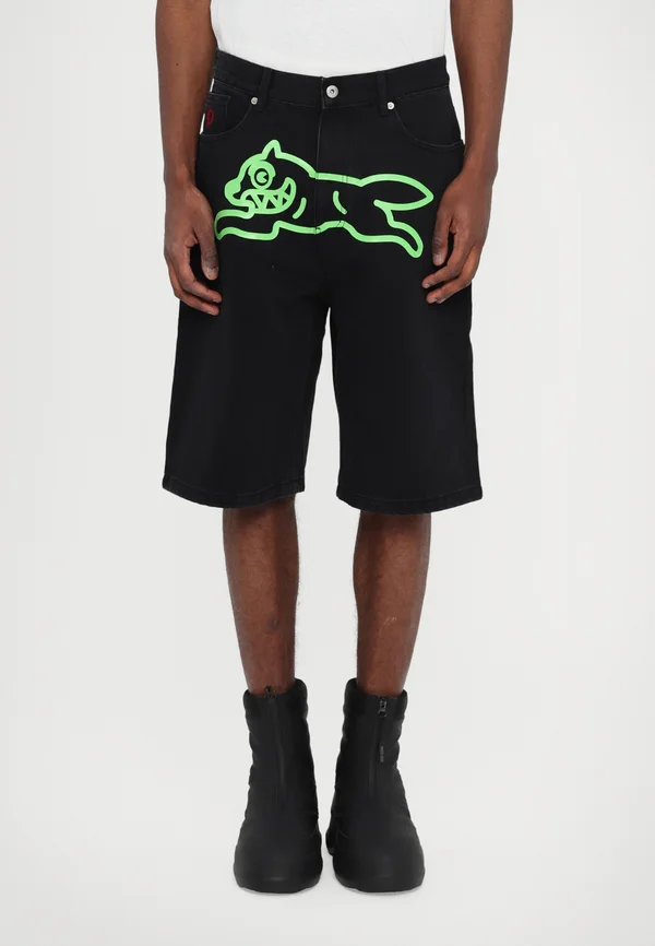 RUNNING DOG  - Jeans Shorts - black denim