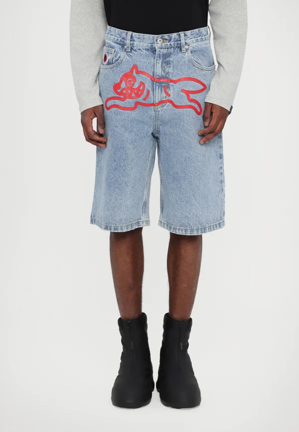 RUNNING DOG  - Jeans Shorts - light wash blue