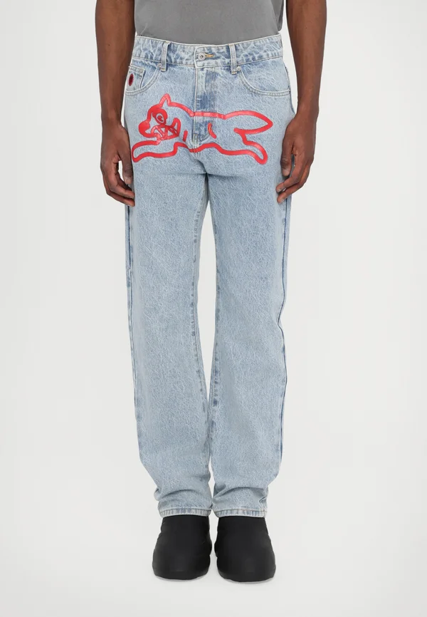RUNNING DOG PANT - Jeans Straight Leg - light wash blue