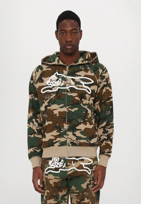RUNNING DOG WOODLAND CAMO ZIP THROUGH HOOD - Sweatjacke - multi