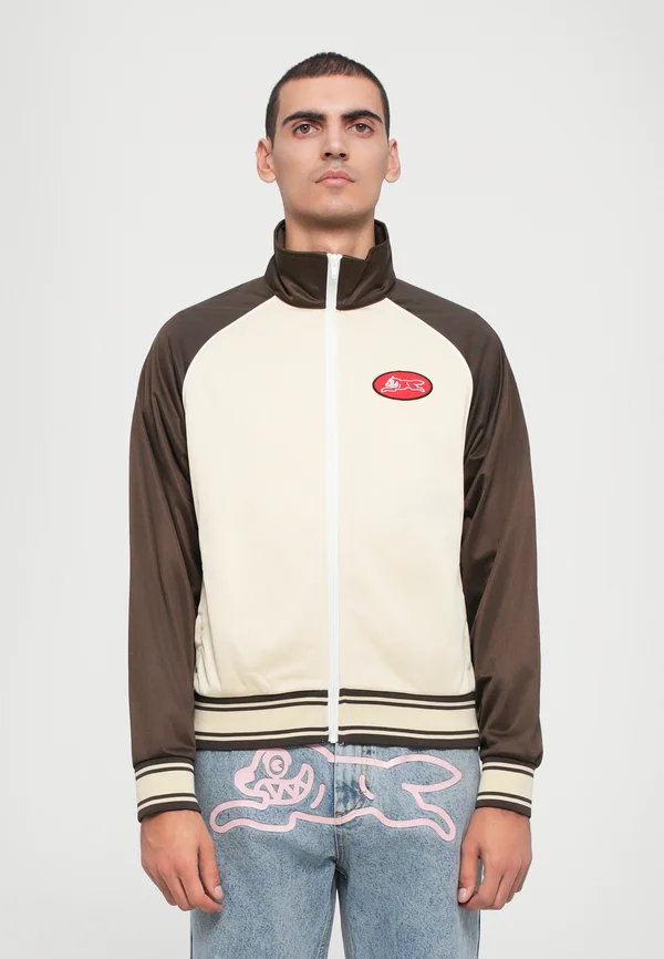 RUNNING DOG ZIP THROUGH TRACK - Sweatjacke - brown