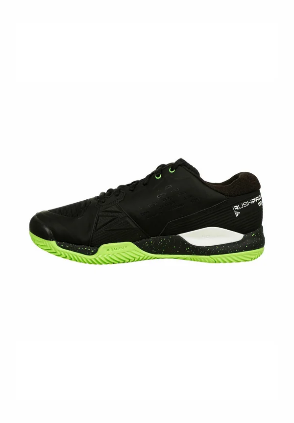 RUSH PRO ACE - Tennisschuh für Sandplätze - schwarz neongrün