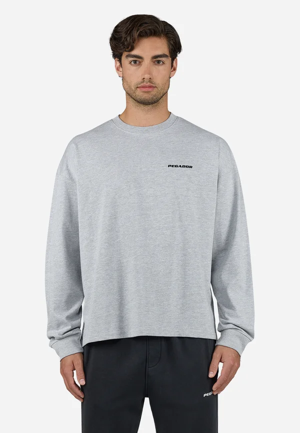 RUSK LOGO - Langarmshirt - heather grey/black gum