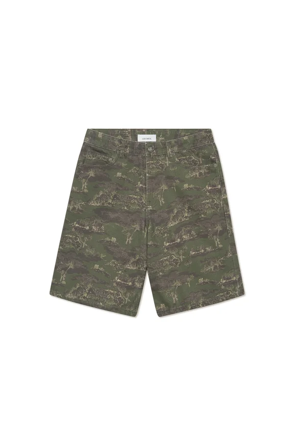 RYDER - Jeans Shorts - chive green/summer melon