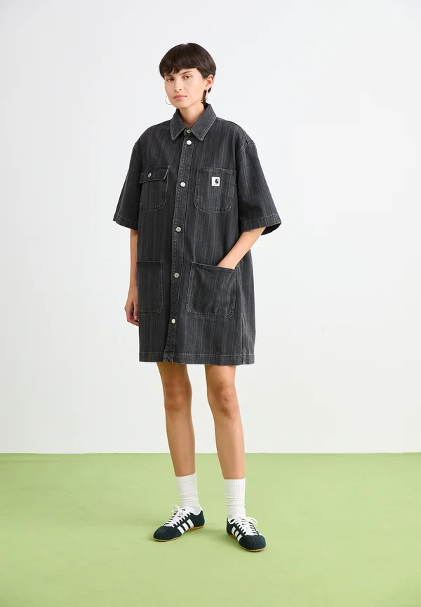 RYLAN DRESS - Jeanskleid - black stone washed