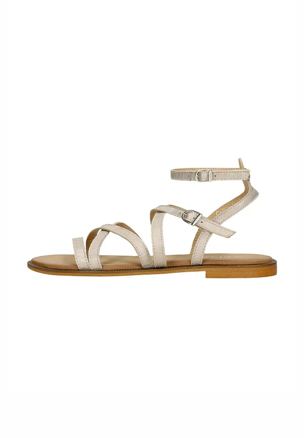 RZYMIANK Z CIENKIMI PASKAMI - Riemensandalette - gold coloured