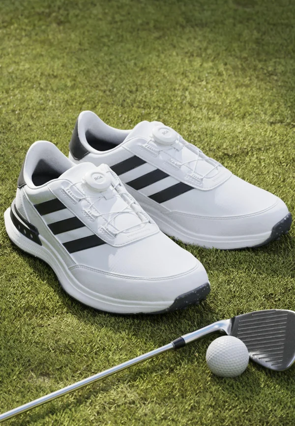 S2G BOA 24 WIDE SPIKELESS - Golfschuh - cloud white/core black
