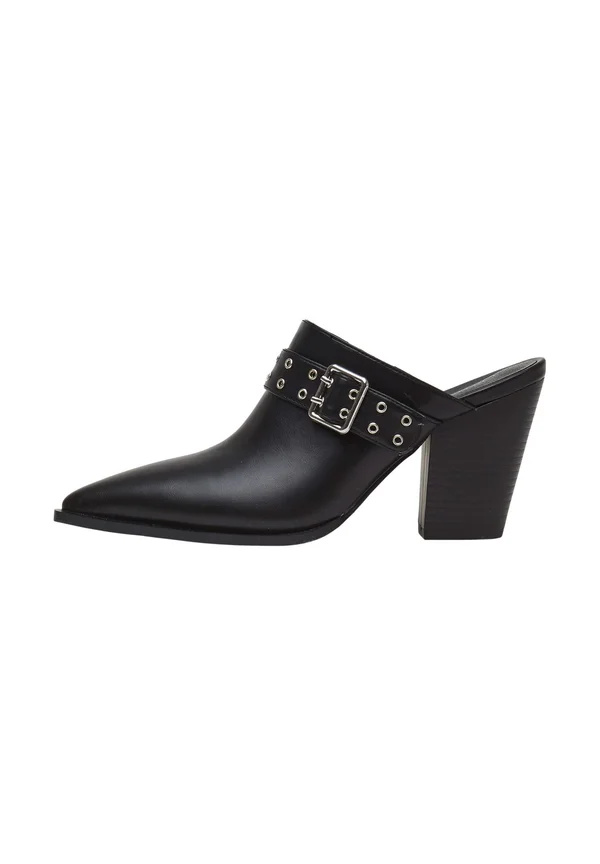 SABOT FIBBIA - Pantolette hoch - nero
