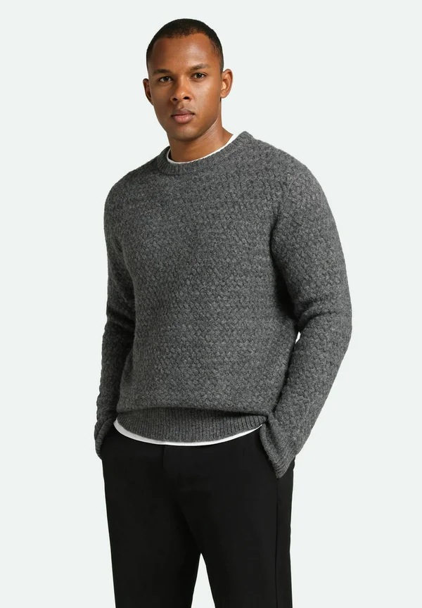 SAIGON - Strickpullover - gray pinstripe