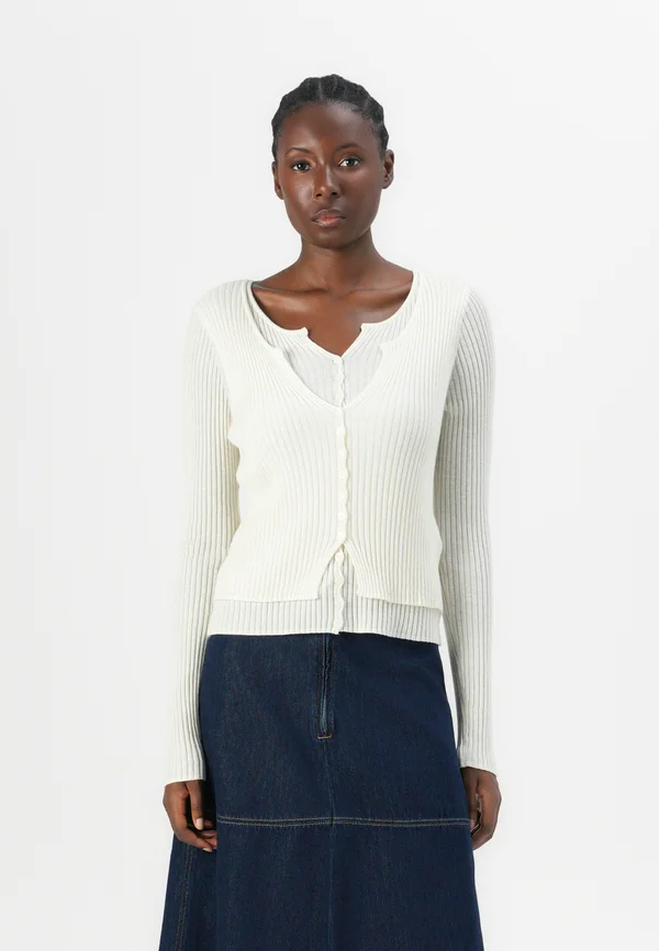 SAJOSE CARDIGAN - Strickjacke - clear cream