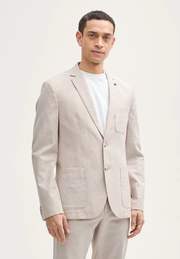 Sakko - silver ecru chambray