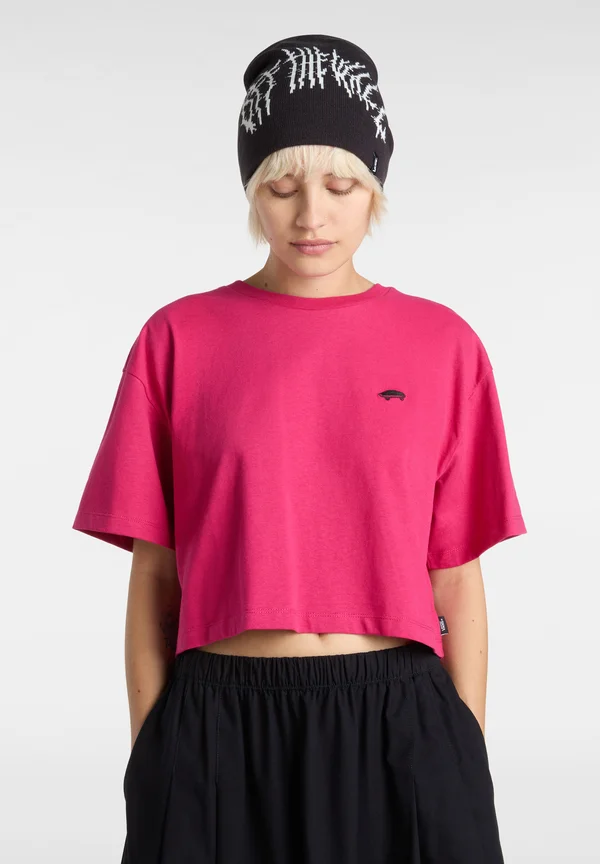 SALTON RELAXED FIT CROP - T-Shirt basic - cherries jubilee